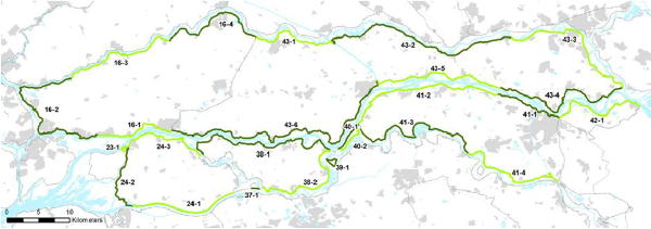 Overzicht primaire keringen waterschap Rivierenland. Bron Rivierenland